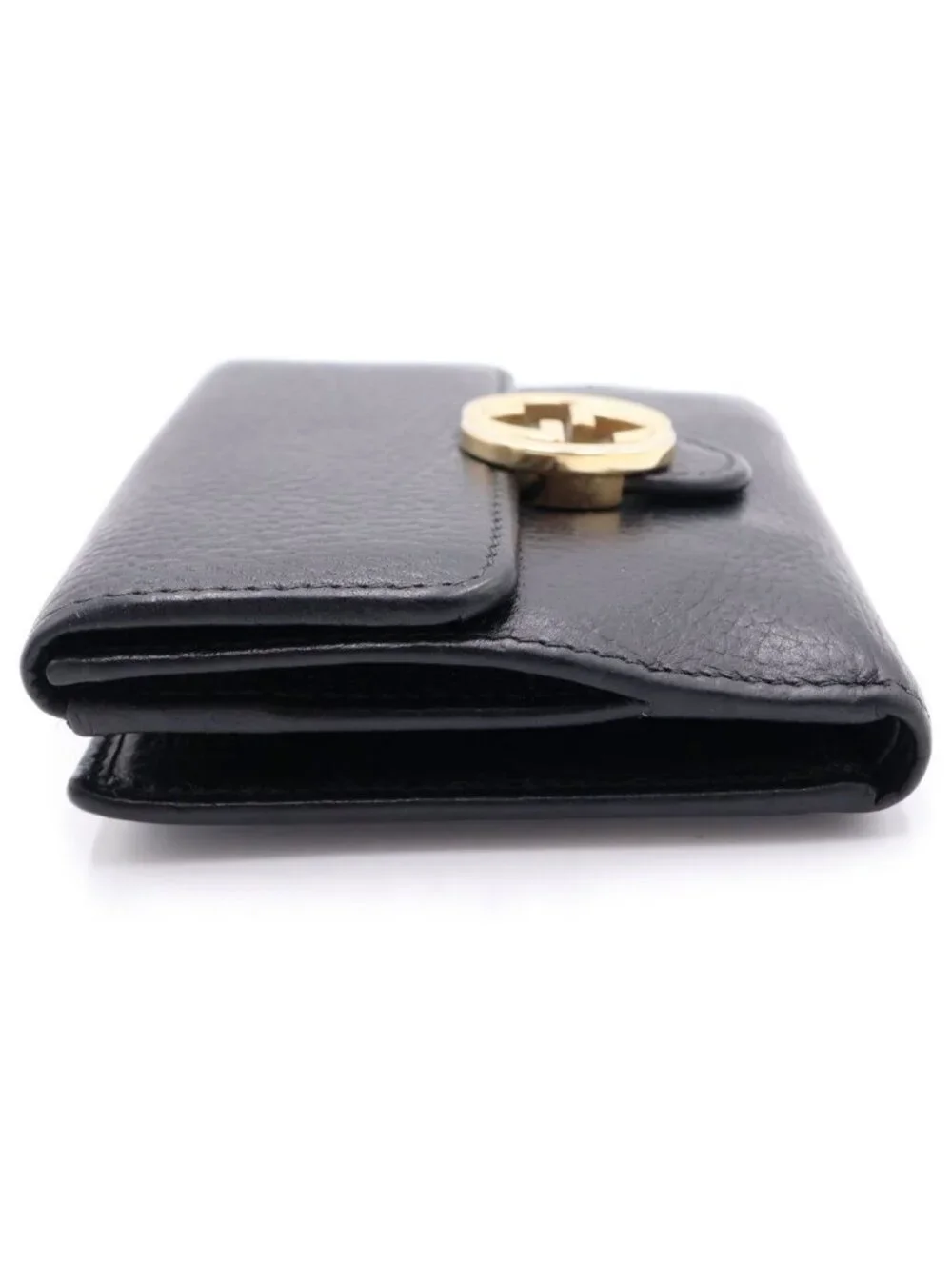 Gucci Interlocking Compact Wallet Bifold Black - Picture 3 of 6